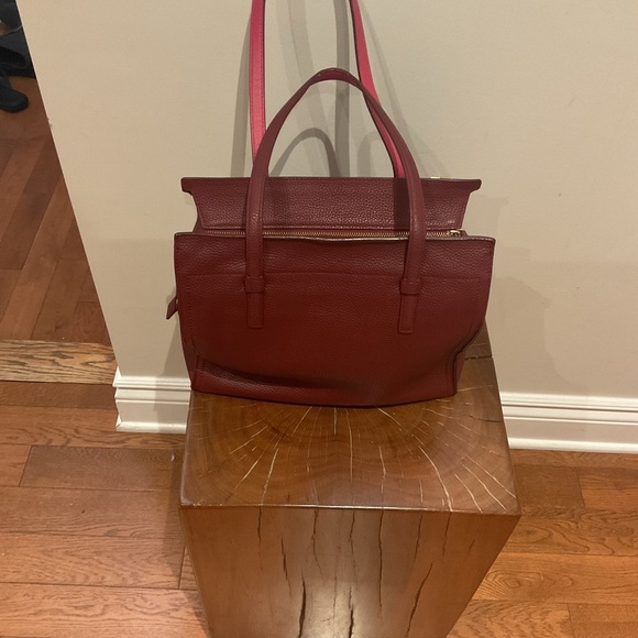 Salvatore Ferragamo Burgundy Leather Tote - Picture 3 of 7
